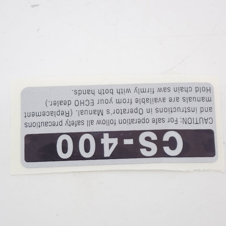 GENUINE ECHO CS-400 AIR FILTER COVER DECAL X503007851