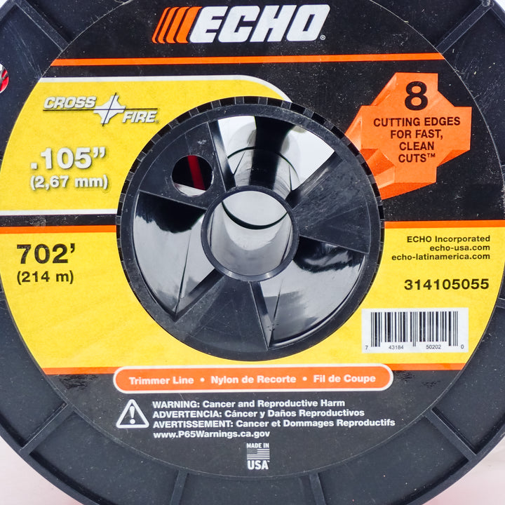 GENUINE ECHO CROSSFIRE TRIMMER LINE .105 3LB SPOOL  314105055