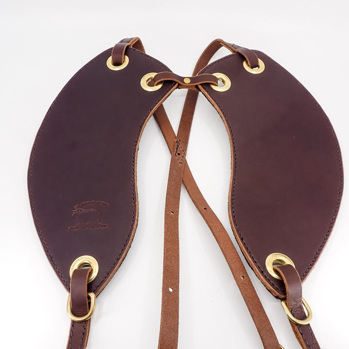 THE DUKE'S LEATHER SHOULDER PADS AND LOGGING HARNESS WITH BELT LOOPS