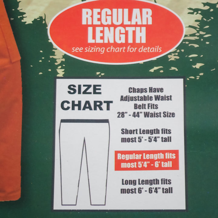 FORESTER 37" ORANGE APRON STYLE CHAINSAW SAFETY CHAPS