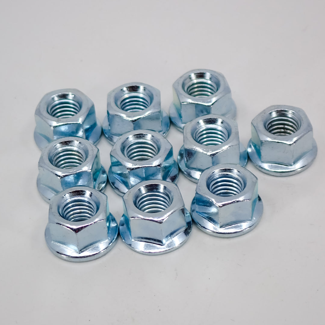 10 PACK OF CHAINSAW BAR NUTS M8, FITS HUSQVARNA ETC