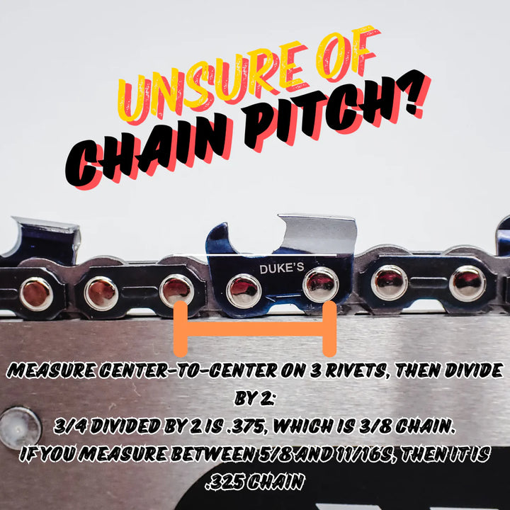 THE DUKE'S BAR AND 4 CHAIN COMBO FITS STIHL 3003, D025 MOUNT 20" 3/8 .050 72DL