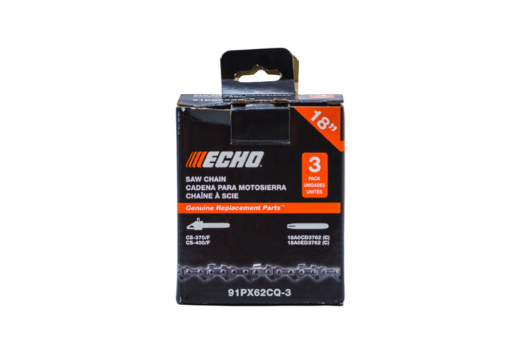 ECHO 3 CHAIN VALUE PACK 18" CS-370 CS-400 91PX62CQ-3 3/8LP .050 62DL