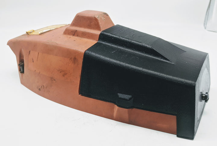 DUKE'S REPLICA AIR FILTER COVER FITS HUSQVARNA 285 298 2100 2101 VERSION 2.0 BLACK - www.SawSalvage.co Traverse Creek Inc.