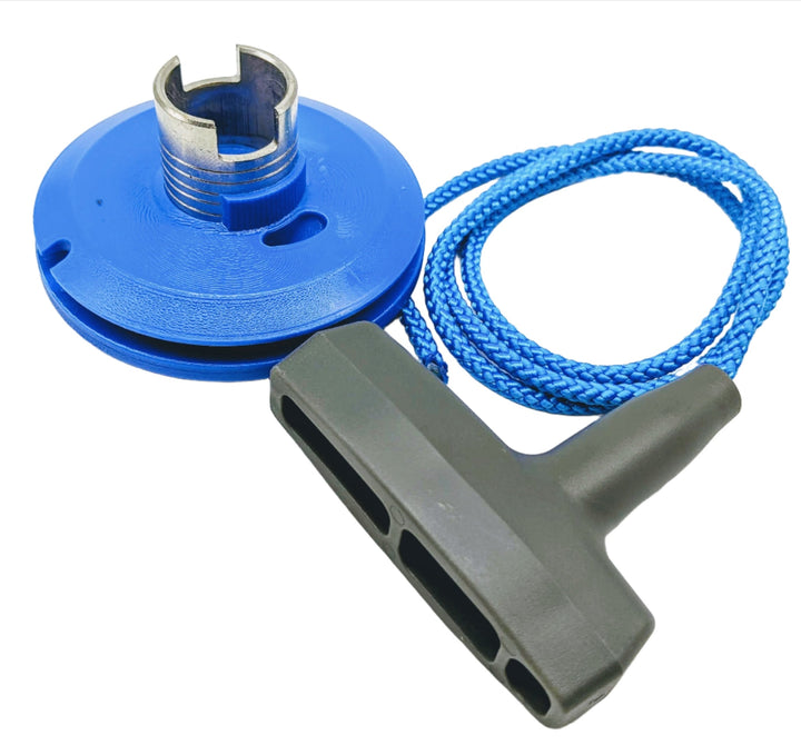 THE DUKE'S STARTER PULLEY AND ROPE FITS HUSQVARNA K750 K760 K650 K960 K970 - www.SawSalvage.co Traverse Creek Inc.
