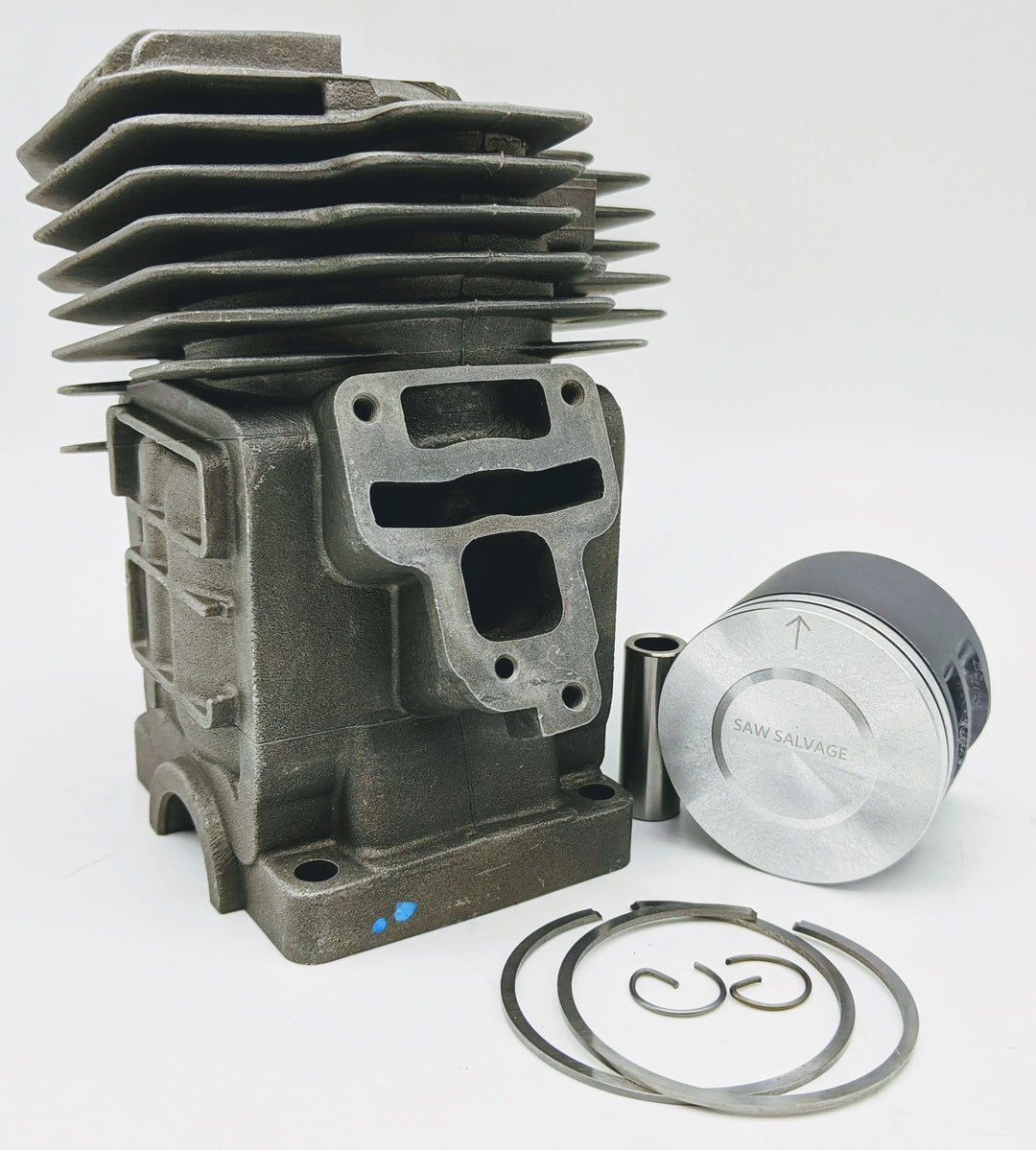 DUKE'S MOLY COATED POP-UP PISTON & CYLINDER FITS STIHL MS311 MS391 49MM - www.SawSalvage.co Traverse Creek Inc.