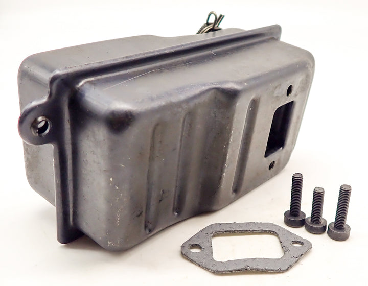 DUKE'S MUFFLER WITH GASKET SPARK SCREEN AND HARDWARE FITS STIHL TS400  4223 140 0601