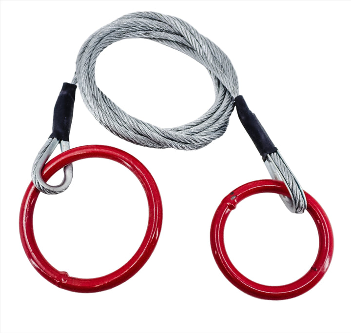 FORESTER 10 FT LOG CHOKER CABLE WITH TOW RINGS ATV TRACTOR