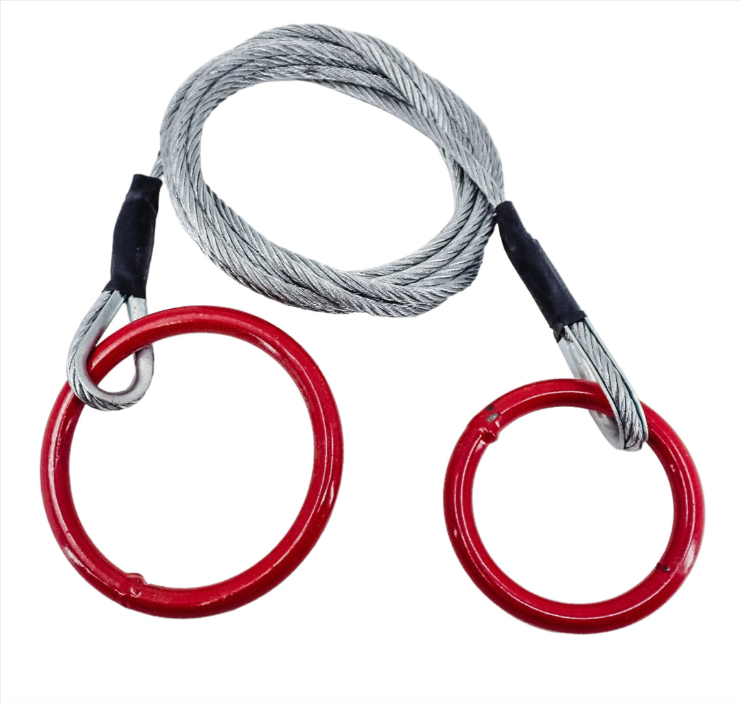 FORESTER 10 FT LOG CHOKER CABLE WITH TOW RINGS ATV TRACTOR