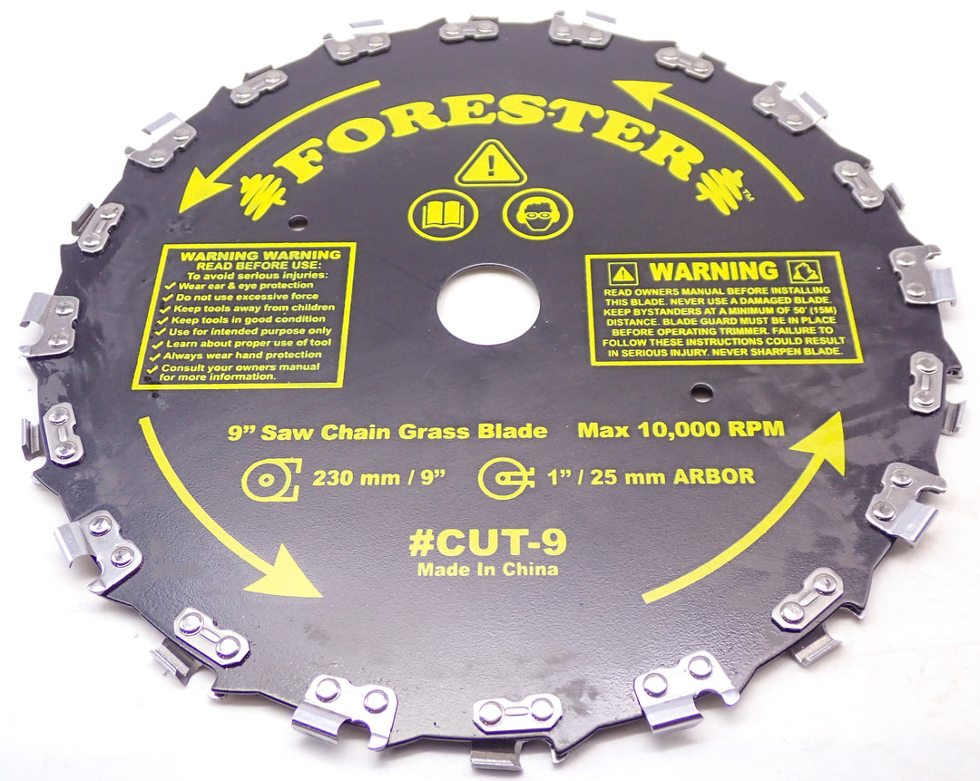 FORESTER CHAINSAW BRUSHCUTTER 9" SAW BLADE  20-25MM ARBOR CUT-9