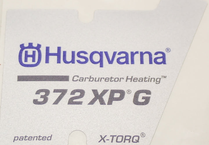 GENUINE STARTER DECAL FITS HUSQVARNA  372XPG 537230213