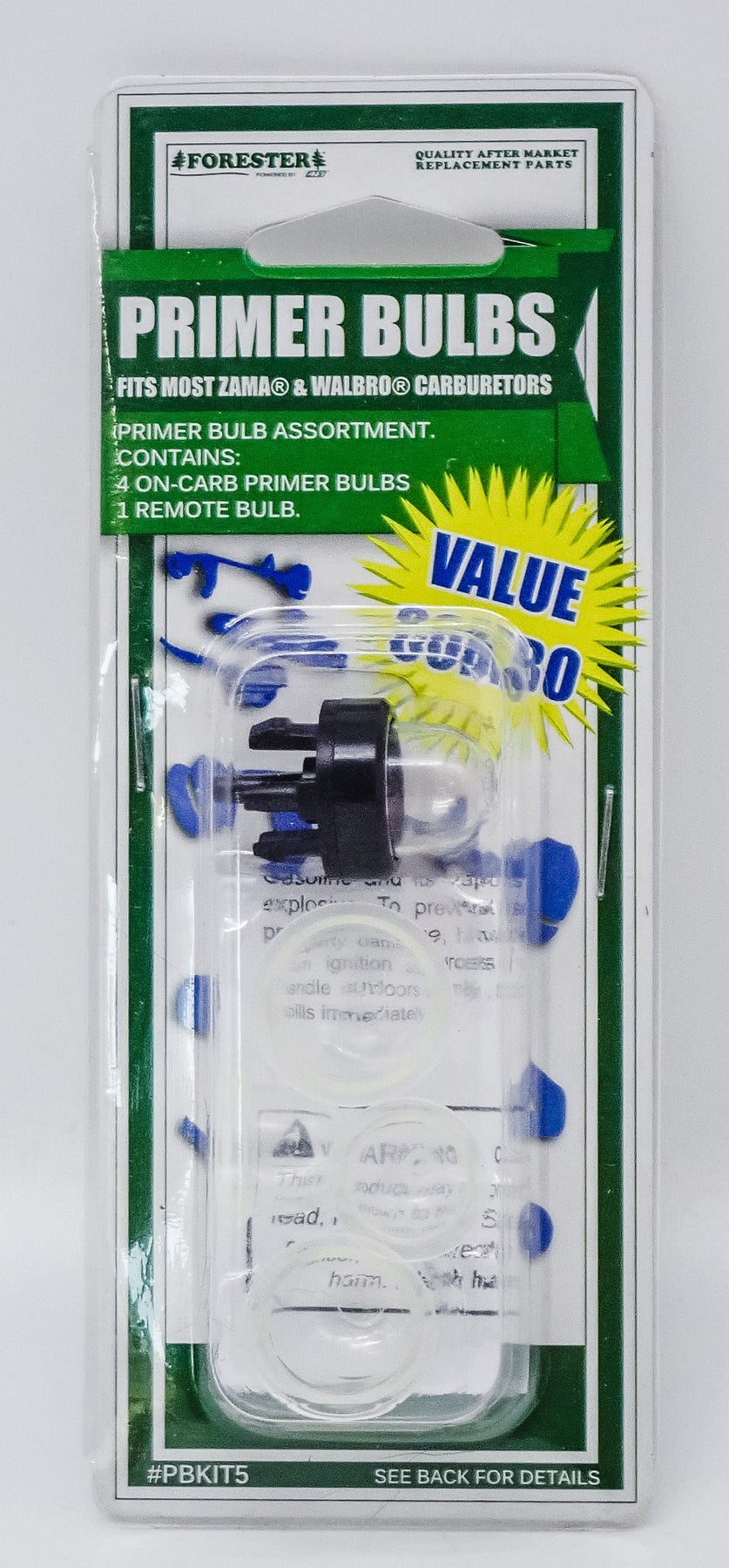 FORESTER PRIMER 5 PC BULB ASSORTMENT REPLACES ZAMA AND WALBRO Saw Salvage