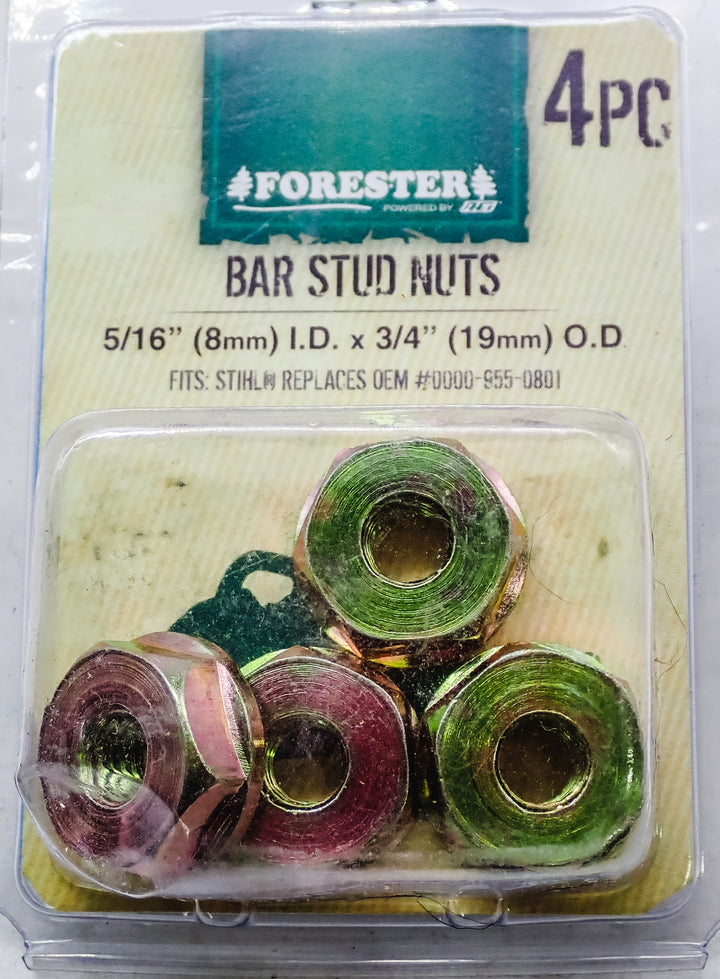 FORESTER 4PC BAR NUT KIT FITS MOST STIHL CHAINSAW