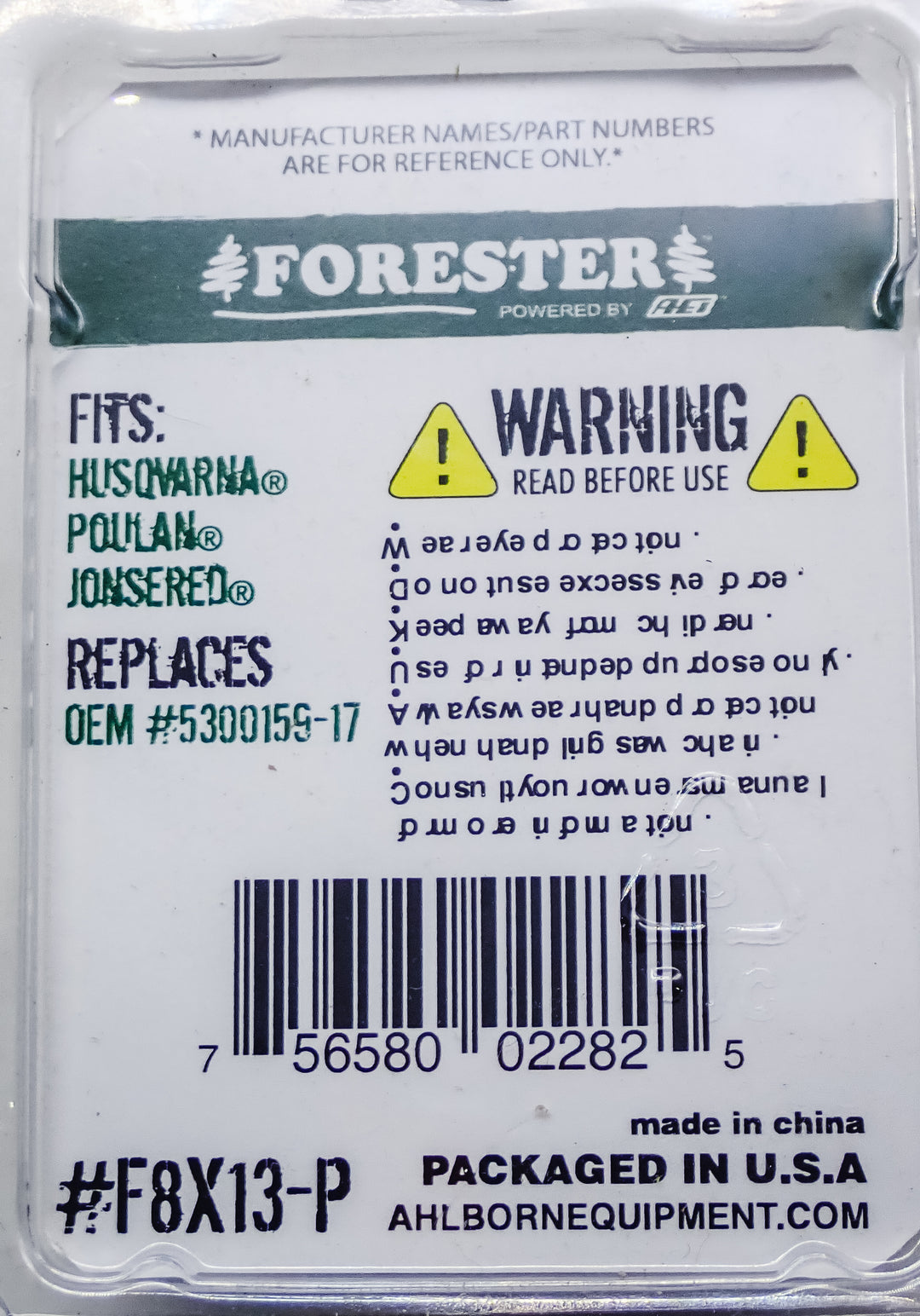 FORESTER 4 PACK CHAINSAW BAR NUT FITS MOST HUSQVARNA, POULAN
