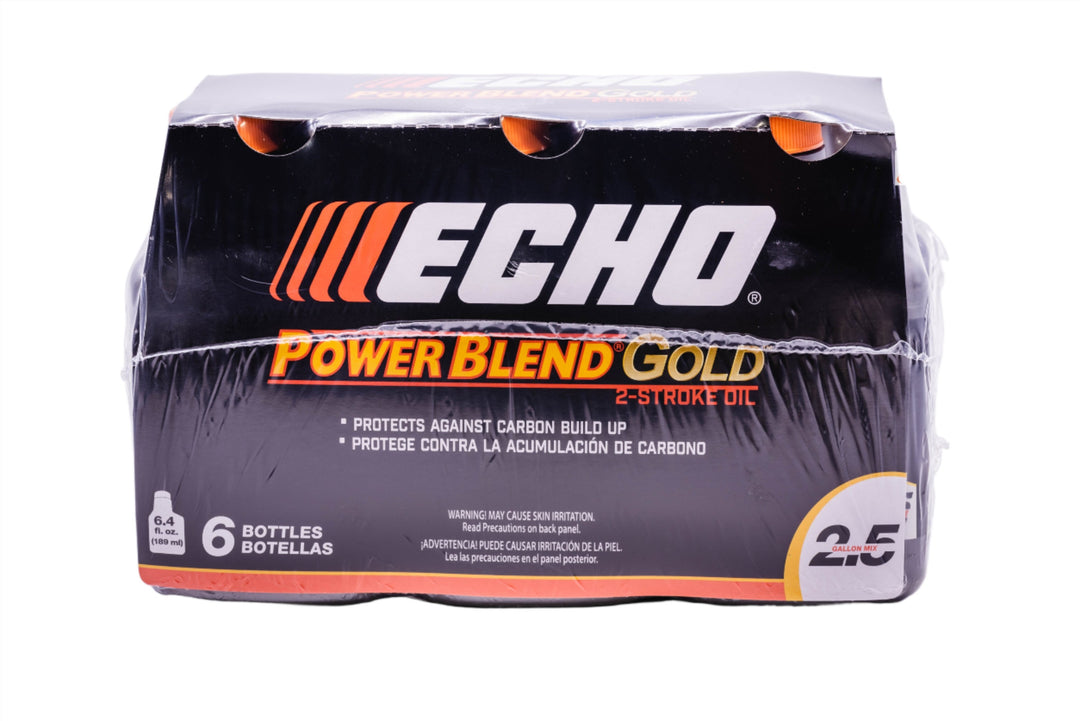 GENUINE ECHO POWER BLEND 2 STROKE 6.4OZ BOTTLE 2.5 GALLON MIX OIL 6 PACK