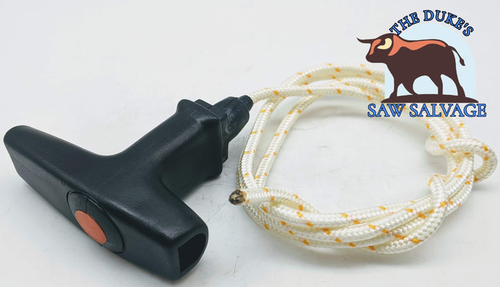 THE DUKE'S STARTER PULL ROPE WITH HANDLE FITS HUSQVARNA STIHL 4MM - www.SawSalvage.co Traverse Creek Inc.