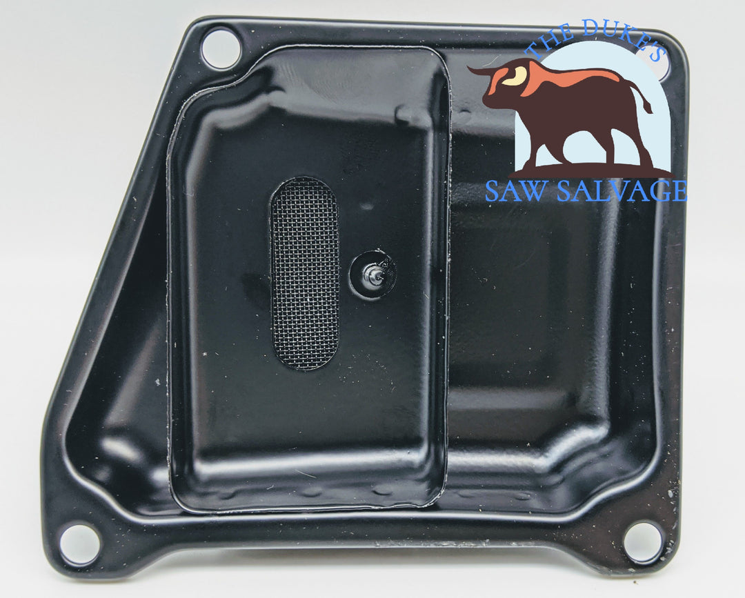 DUAL PORT MUFFLER COVER W/ SCREEN FITS STIHL MS660 066 HOLZFFORMA G660 - www.SawSalvage.co Traverse Creek Inc.