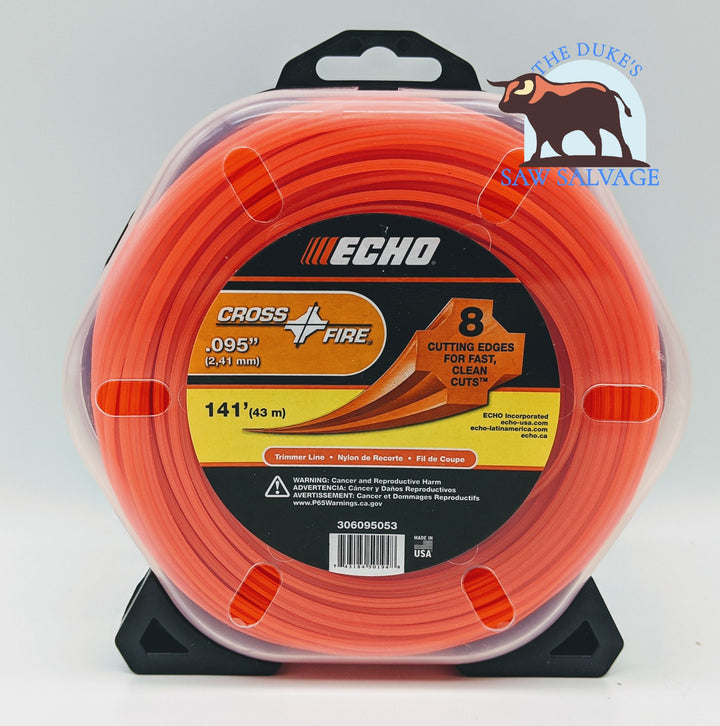 GENUINE ECHO CROSSFIRE TRIMMER LINE .095 1/2LB PACKAGE - www.SawSalvage.co Traverse Creek Inc.