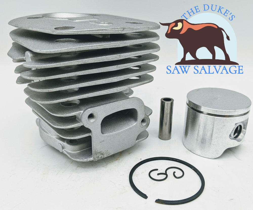 THE DUKE'S CHROME PISTON AND CYLINDER FITS HUSQVARNA 350 351 353 44MM - www.SawSalvage.co Traverse Creek Inc.