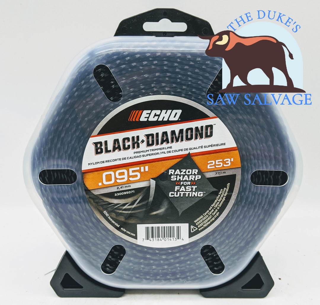 GENUINE ECHO BLACK DIAMOND TRIMMER LINE .095 1LB PKG 253 FEET - www.SawSalvage.co Traverse Creek Inc.