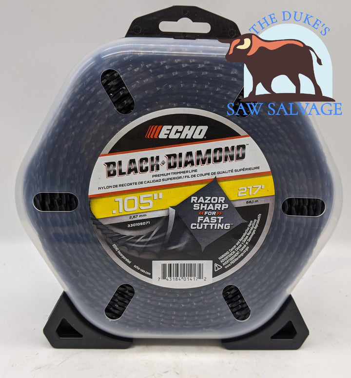 GENUINE ECHO BLACK DIAMOND TRIMMER LINE .105 1LB PKG 217 FEET - www.SawSalvage.co Traverse Creek Inc.