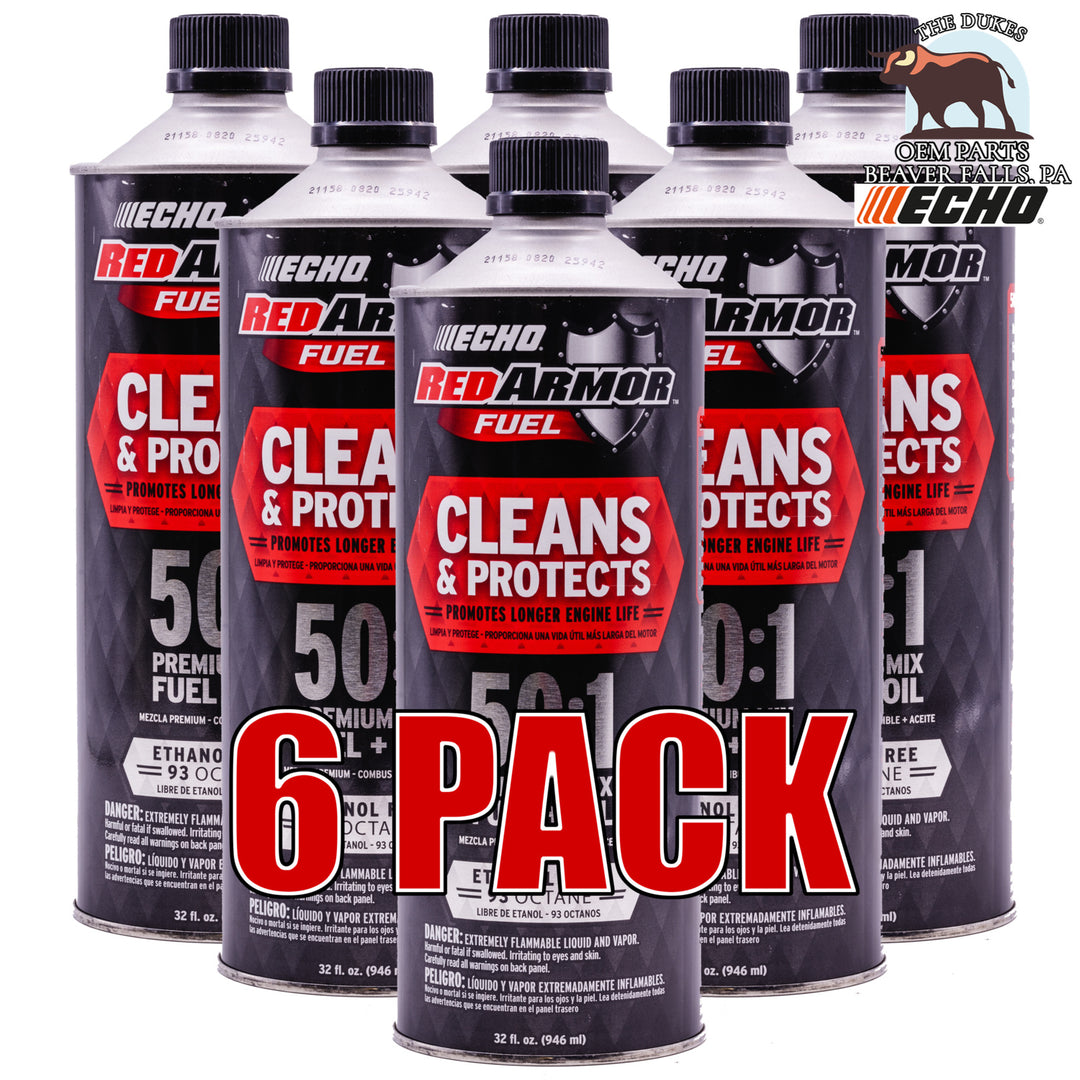 GENUINE ECHO RED ARMOR PRE-MIX FUEL 32OZ CONTAINER 6 PACK