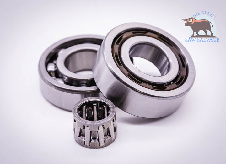 THE DUKE'S CRANKSHAFT AND WRIST PIN BEARING SET FITS STIHL 066 MS660 HOLZFFORMA G660